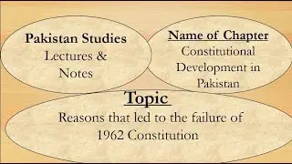 Reason that led to the failure of 1962 constitution of Pakistan.