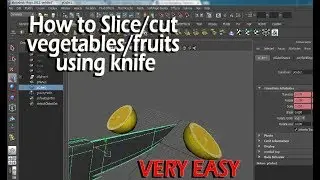 Maya tutorials: How to Slice/cut vegetable/fruits using knife Very easy!!!