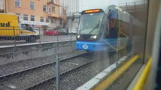 Sweden, Stockholm, tram ride from Liljeholmen to Karlsbodavägen