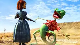 Rango, el camale&oacute;n, conoce a Beans, la iguana hembra | Rango | Clip en Espa&ntilde;ol