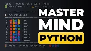 Coder un Jeu du MasterMind en Python - Projet D&eacute;butant