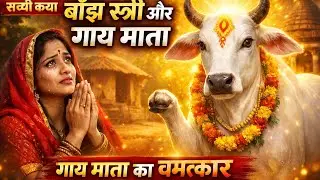 बांझ स्त्री और गाय माता की चमत्कारी कथा#Story of cow #माघ मास में रोज सुने 🙏🔔