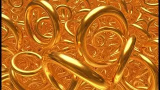 Luxury Golden Rings Abstract Animation Background | Screensaver