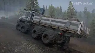 Carrying Cement Block, Building Metal Bridge Operation Truck Snow Off-roading | SnowRunner Gameplay