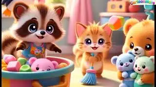 Clean-Up Time Hip Hooray! 🎶🧹 | Happy Learning Cartoon for Kids. 