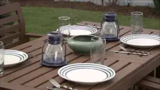 Compass Home Solar Crackled Glass Lantern with Shepherds Hook with Michele Stretch