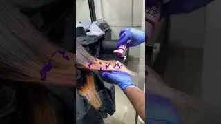 Hair colour violet / lavender chair colour / crazy colour kaise kare #hairguruji #shorts #youtube