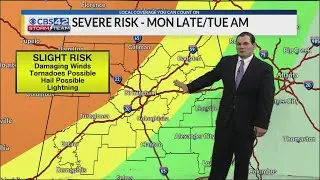 WEATHER ALERT: Severe weather forecast for Monday night into Tuesday morning