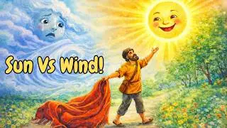 The Wind and the Sun 🌬️☀️ | Moral Story | Level-1 for Beginners | Easy English | Talk Through Tales