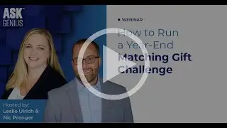 How to Run a Year End Matching Gift Challenge