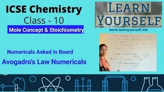 ICSE Std-10 Chemistry-Avogadro Law's  Numerical || Previously asked in Board || Mole Concept