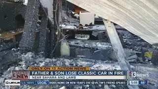 Fire destroys over a dozen classic cars, including father's gift to son