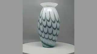 1960s Luxury Handrafted Vase in Murano Glass. Made in Italy