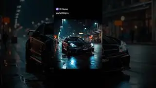 Автомобиль Mercedes-Benz SL 65 AMG Black series в ночном городе.(ТГК 