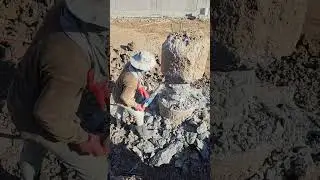 Why is he breaking this concrete? 🏗️ #ConstructionSecrets #Engineering #Building #Demolition #PileHe