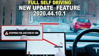 NEW ! TESLA FSD UPDATE 2020.44.10.1 * STOPPING AT JUNCTIONS *