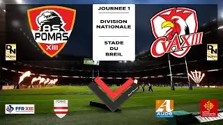 RUGBY A XIII - CHAMPIONNAT DE FRANCE NATIONALE 2022/23 - POMAS vs VILLEFRANCHE D'ALBI - 1ERE JOURNEE