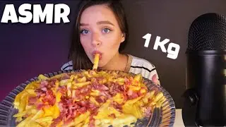 ASMR 1KG DE BATATA FRITA COM CHEDDAR E BACON MUKBANG Sons de Mastigação PTBR