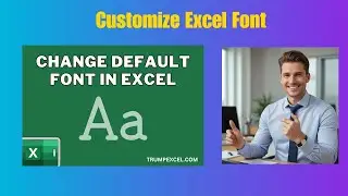 How to set default font in excel