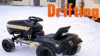 Drifting My Racing Lawn Mower in the Snow  || MX-2