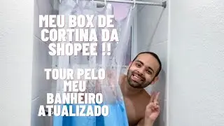 COMPREI E INSTALEI BOX DE CORTINA DA SHOPEE PARA O MEU BANHEIRO | TOUR PELO MEU BANHEIRO 🚿💙