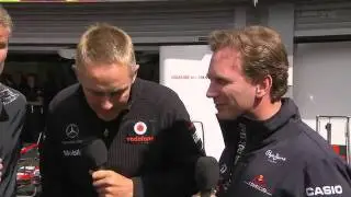 F1 2011 Belgium - Martin Whitmarsh & Christian Horner Interview Pre-Qualifying