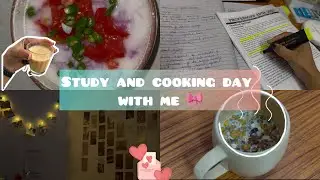 Study and cook with me as a college student living alone ❤️👩&zwj;🍳