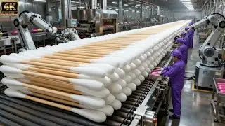 Inside a Modern Cotton Bud Factory | How Ear Cleaning Sticks Are Made