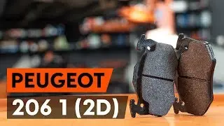 How to change rear brake pads / rear brake pad set on PEUGEOT 206 1 (2D) [TUTORIAL AUTODOC]
