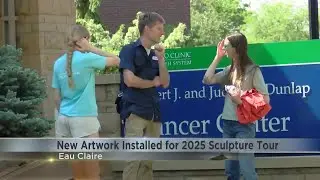Crews work to install new artwork for 2025 Sculpture Tour