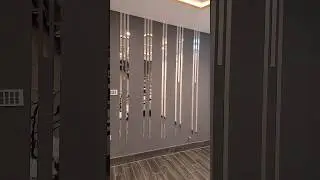 Living Room Mirror Wall Decorating Idea #shorts #ytshorts #walldecorationideas #mirrorwork