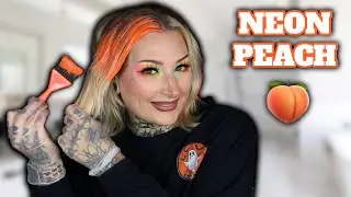 DYEING MY HAIR NEON PEACH! 🍑