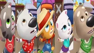 Talking Tom Gold Run - Funny Fails moment of All Character Part 2