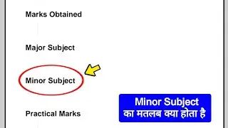 What is the meaning of Minor Subject?