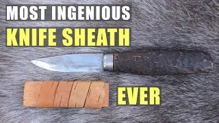 Most ingenious yet simple knife sheath ever! Square cut, fold, done.