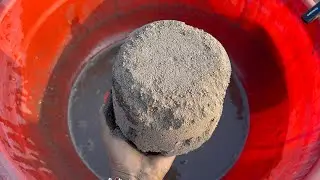 Brown dirt with soft water crumbling (sorry for sound)