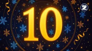 10 Second Christmas Countdown &ndash; Magical Golden Lights & Snowflakes ✨