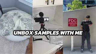 unbox samples for my clothing brand with me