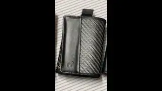 Frenchie Co. mini speed wallet. Carbon fiber and leather. $15 off DISCOUNT LINK provided.