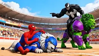 🦁🕷️SPIDERMAN Wins The Magic Legendary LION Racing Championship – Epic Racing Challenge
