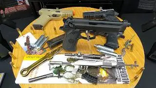 Wuaaww Crazy Toy Gun Arsenal! CZ Pistol, Desert Tan ANJA, Silver Mini Sniper & Dual M4 Rifles!