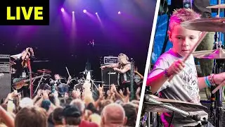 6 Year Old DRUMMING PRODIGY Rocks Poison and Guns N Roses LIVE!