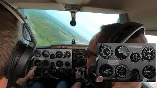 Crosswind landing C150 , lądowania z bocznym wiatrem, ciasne kręgi EPMR. Cockpit & Instrument view.