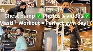 Second Day Free Trial Gym Vlog | Chest Workout + Fun Moments 📸💪.      #144