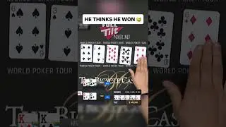 He CHECKS HIS OPTION with KINGS!? 😧  #poker #pokerhands #casino