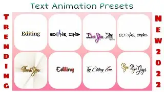 Top 10 Trending Text Animation Presets 2022 || Alight Motion Text Effect Preset | Text Effect Preset