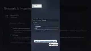 How To Change Network Profile Type #shorts #change #network