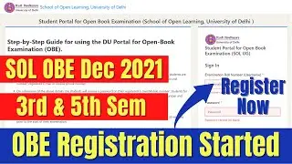 How to Register on SOL OBE Portal? | OBE Registration Started | 3rd & 5th Semester Students.