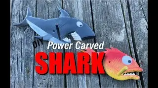 DIY Power-Carved Shark Towel Rack &ndash; Stunning Poolside or Wall Decoration!