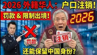 2026 外籍華人回國「被註銷户口」的 4 類人！還想保留中國身份證？被查出來不僅罰款，還限制出境！#外籍華人 #2026 #戶口 #身份證 #中國 #政策 #新聞